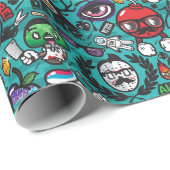 グラフィティカラフル・アート ラッピングペーパー (ロールコーナー)