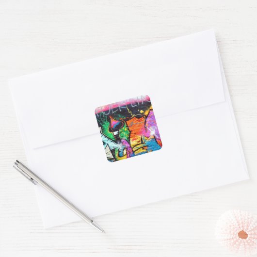 グラフィティカラーズアー絵画トズ スクエアシール (封筒)