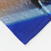 グラフィティガールパープルブルーかわいらしアイズモノグラム フリースブランケット (角)