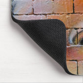 グラフィティガールパープルブルーかわいらしアイ マウスパッド (コーナー)