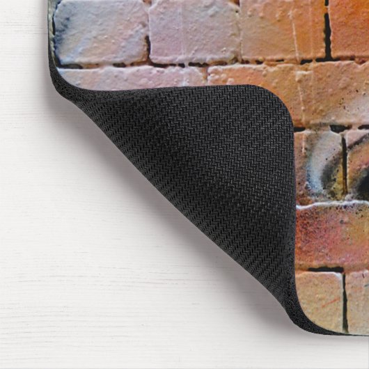 グラフィティガールパープルブルーかわいらしアイ マウスパッド (コーナー)