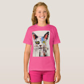 グラフィティキャット 都市クールフェリネ Tシャツ (正面フル)