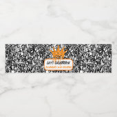 グラフィティクラウンオレンジレッツ祝誕生日 ペットボトルラベル (シングルラベル)