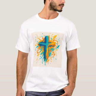 グラフィティクロスボールドクリスチャンTシャツ Tシャツ