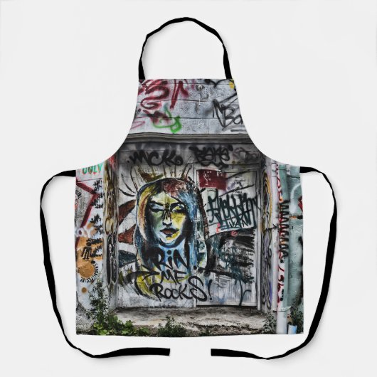 グラフィティクールアモダンーバン通りアート エプロン (正面)