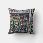 グラフィティクールアモダンーバン通りアート クッション (裏面)