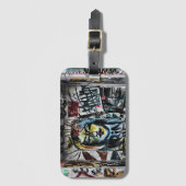 グラフィティクールアモダンーバン通りアート ラゲッジタグ (正面縦)