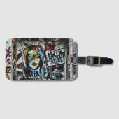 グラフィティクールアモダンーバン通りアート ラゲッジタグ (正面横)