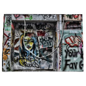 グラフィティクールアモダンーバン通りアート ラージペーパーバッグ (正面)