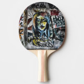 グラフィティクールアモダンーバン通りアート 卓球ラケット (正面)
