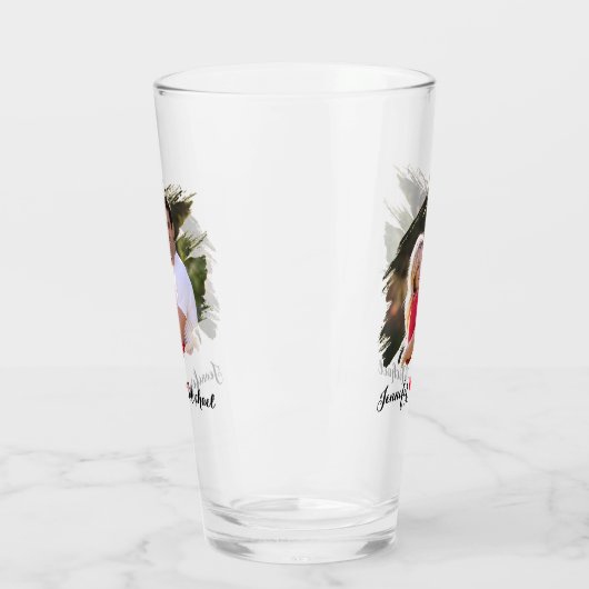 グラフィティクールエフェクトカップルのフォトビモノグラムのール タンブラーグラス (左)