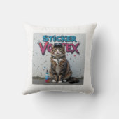 グラフィティクールキャットアーバン通りスタイルキャットアート クッション (裏面)