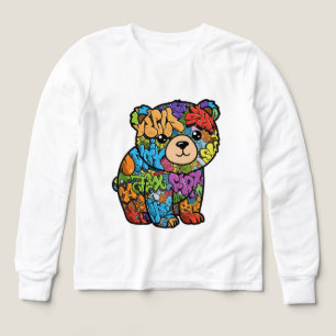 グラフィティクールベアキッズTシャツ