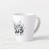 グラフィティグラフィティモノクロラブラベル カフェラテマグ (右アングル)