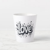 グラフィティグラフィティモノクロラブラベル カフェラテマグ (正面)