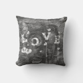 グラフィティグランジラブ |ブラックシルバーフェイククリスタル クッション (正面)