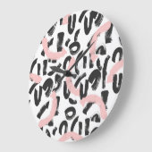 グラフィティグランジ：アートブラシストローク。 ラージ壁時計 (傾斜)