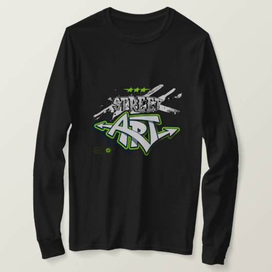 グラフィティグリーンデザイン Tシャツ (デザイン正面)