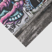 グラフィティグレーピンクアーバン通りレンガウォールアート 薄葉紙 (詳細)