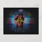 グラフィティコロラド州旗グランジクマのはがき ポストカード (正面)