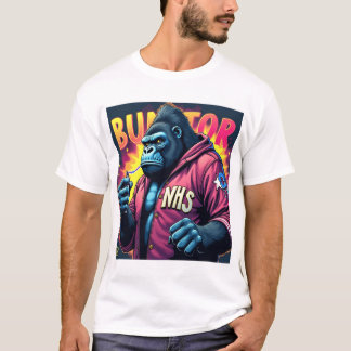 グラフィティゴリラアーバンストリートウェアデザイン Tシャツ