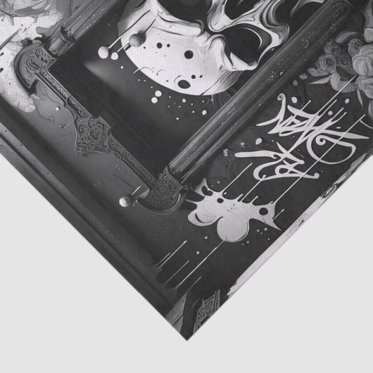 グラフィティスカルオンドア | 黒はっきりした白アーバン 薄葉紙 (詳細)