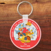 グラフィティスケートボード子供の誕生日パーティー キーホルダー (正面)