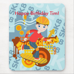 グラフィティスケートボード子供の誕生日パーティー マウスパッド