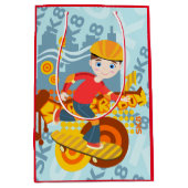 グラフィティスケートボード子供の誕生日パーティー ミディアムペーパーバッグ (正面)