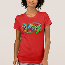 グラフィティスタイルの臓器提供啓発Tシャツ Tシャツ