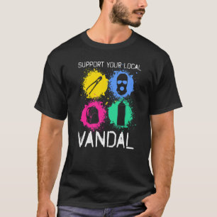 グラフィティスタイルコロスヒップホップスプラップのレイ Tシャツ