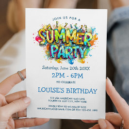 グラフィティスタイルサマーParty 招待状