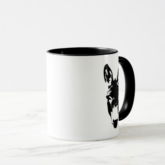 グラフィティスタイルドンキー又はミュレ通りアートスケッチ マグカップ (正面右)