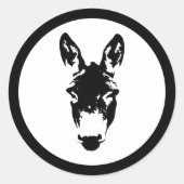 グラフィティスタイルドンキー又はミュレ通りアートスケッチ ラウンドシール (正面)