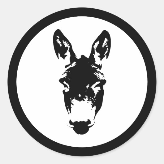 グラフィティスタイルドンキー又はミュレ通りアートスケッチ ラウンドシール (正面)