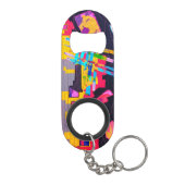 グラフィティスタイルパターン キーホルダー栓抜き (裏面)