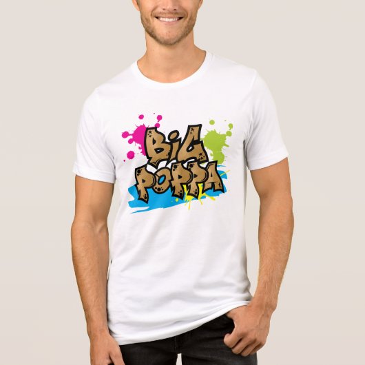 グラフィティスタイルビッグポッパファミリー誕生日 トライブレンドTシャツ (正面)