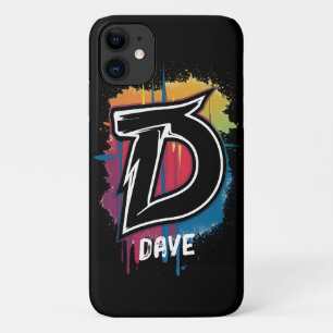 グラフィティスタイルレター「D」のカスタマイズモノグラムの可能 iPhone 11 ケース