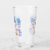 グラフィティスタイル中国のラットイヤー〔占星術の〕十二宮図ビアグラス タンブラーグラス (左)
