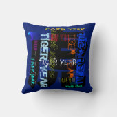 グラフィティスタイル中継タイガー年2022平方 クッション (裏面)