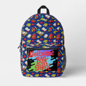 グラフィティスタイル新学期 プリントバックパック (正面)