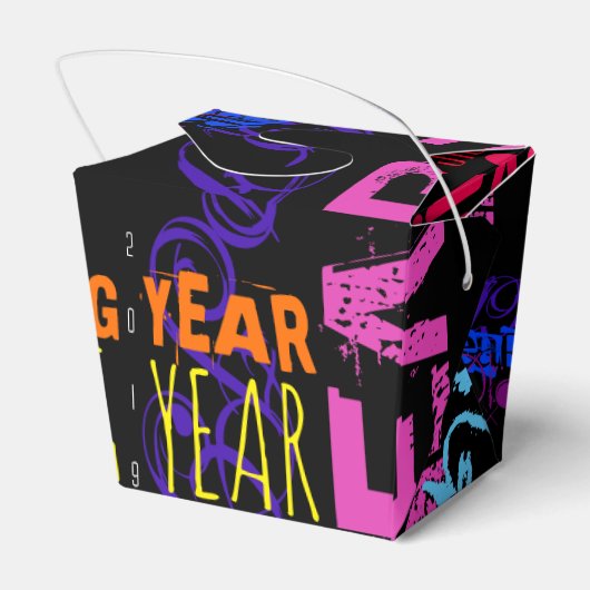 グラフィティスタイル繰り返し豚の年2019取り出しB フェイバーボックス (裏面サイド)