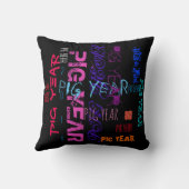 グラフィティスタイル繰り返し豚年2019平方P クッション (裏面)