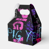 グラフィティスタイル繰り返し豚Year 2019切り妻B フェイバーボックス (裏面サイド)