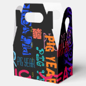 グラフィティスタイル繰り返し豚Year 2019切り妻B フェイバーボックス (オープン)