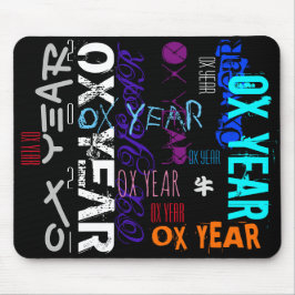 グラフィティスタイル繰り返しOx Year 2021マウスパッド マウスパッド