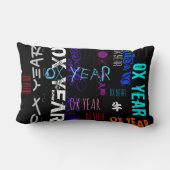 グラフィティスタイル繰り返しOx Year 2021ランバーP ランバークッション (裏面)