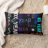 グラフィティスタイル繰り返しOx Year 2021ランバーP ランバークッション (ブランケット)