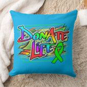 グラフィティスタイル臓器提供認識度 クッション (ブランケット)