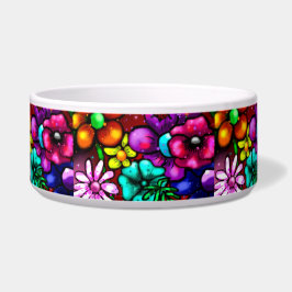 グラフィティスタイル花&ラディバグピンクパープルレッド ボウル